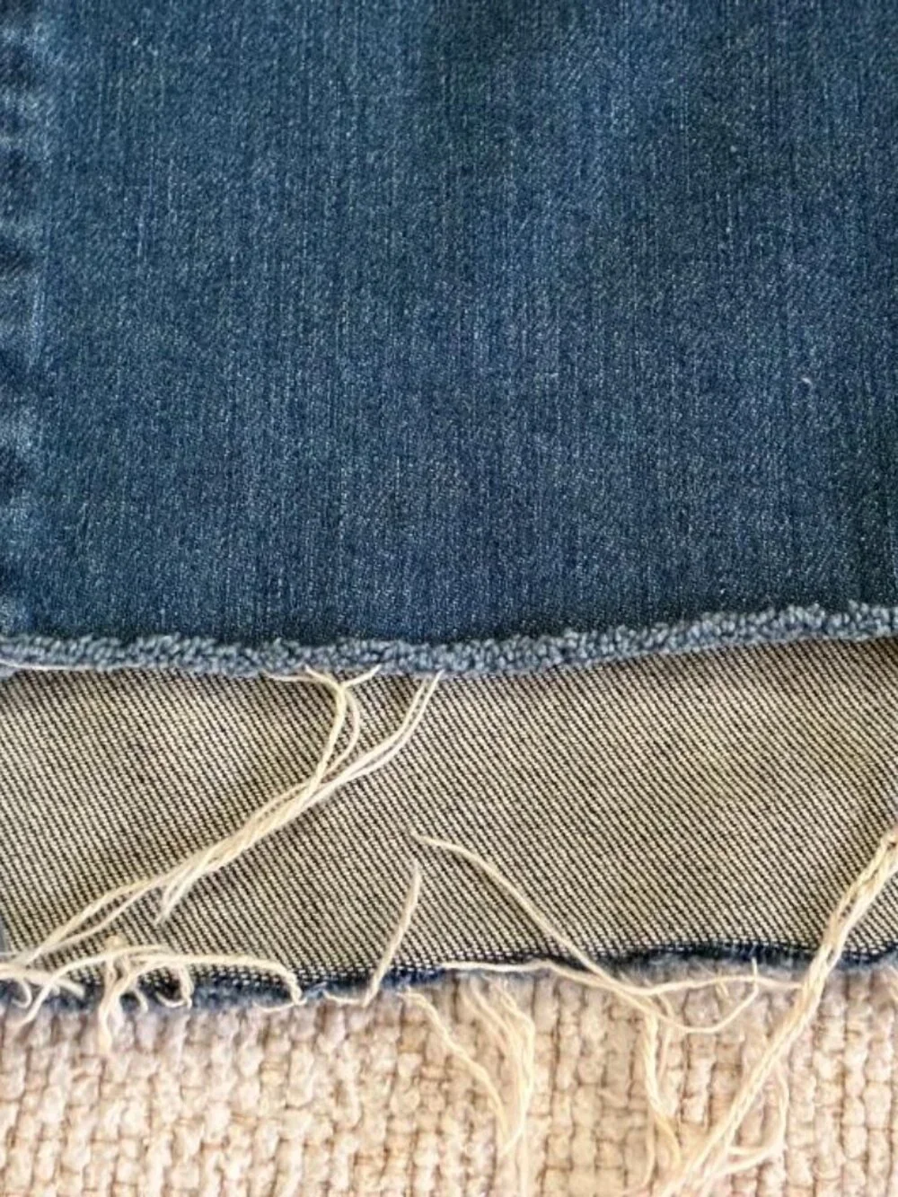 Share Michael Kors Izzy Skinny Jeans Medium Wash Crop Raw High/Low Hem Size 8
